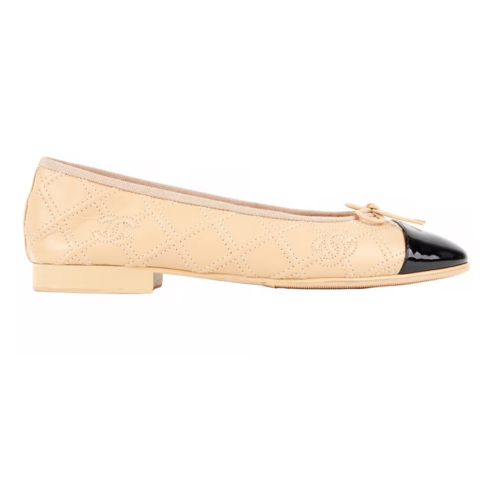 Chanel Quilted Ballerina Flats in Beige